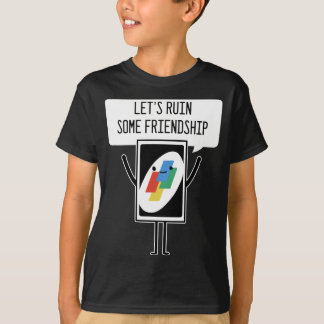 T-shirt Jeu Carte Ruines Amitiés Joueur Ou Joueur