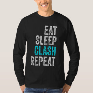 T-shirt Jeu Clan Vêtements Manger Sleep Clash Clans Répéte