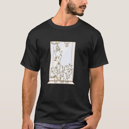 T-shirt Jeu d'arcade Attrape une oie, Machine à griffes re (Devant)