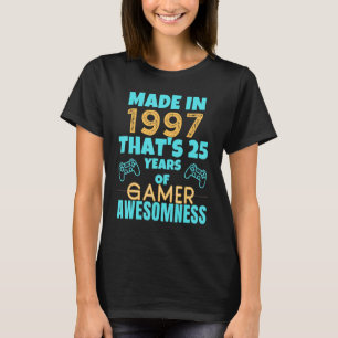 T-shirt Jeu De 25 Ans Anniversaire Thème De Fête Né En 199