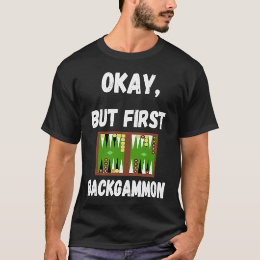 T-shirt Jeu de backgammon plateau de jeu en bois jeu de so (Devant)