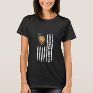 T-shirt Jeu de basket-ball féminin Grand-père Drapeau amér