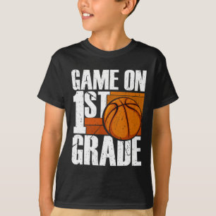 T-shirt Jeu De Basket De 1Ere Année Retour À L'École Premi