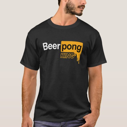 T-shirt Jeu de bière Pong Boisson de bière Pong (Devant)