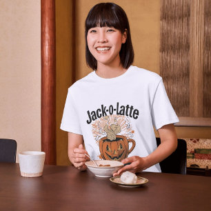 T-shirt Jeu de café Jack-o-Latte drôle Halloween