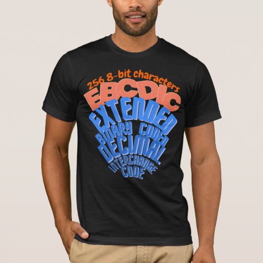 T-shirt Jeu de caractères codés EBCDIC sur mainframe (Devant)