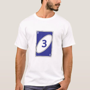 T-shirt jeu de carte amusant Carte bleue numéro