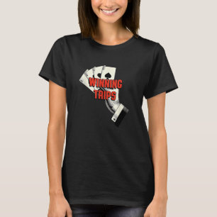T-shirt Jeu de cartes Winning Trips Poker joueur de cartes