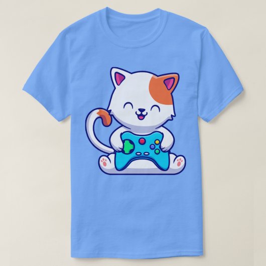 T-shirt Jeu De Chat Avec Console De Jeu (Design devant)