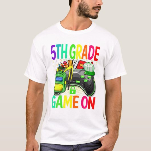 T-shirt Jeu De Classe Retour À L'École 5E (Devant)