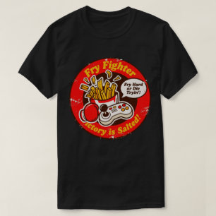 T-shirt Jeu de combat de style rétro & Conception de frite