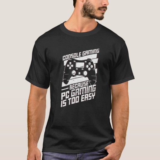 T-shirt Jeu De Console Pour Un Joueur En Ligne (Devant)