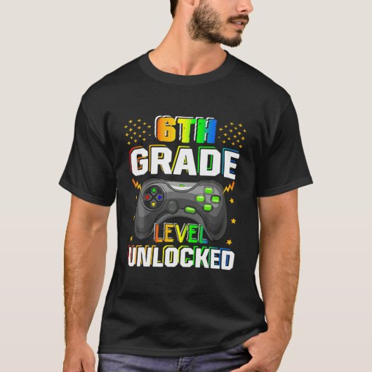 T-shirt Jeu De Contrôleur De Jeu Vidéo Déverrouillé De 6E (Devant)