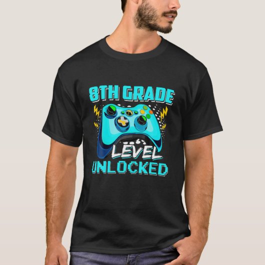 T-shirt Jeu De Contrôleur De Jeu Vidéo Déverrouillé De 8E (Devant)