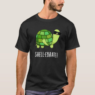 T-shirt Jeu de coquille Funny Tortoise Animal Pun Dark BG