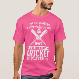 T-shirt Jeu De Cricket Cricket Je Suis Le Meilleur Playe D