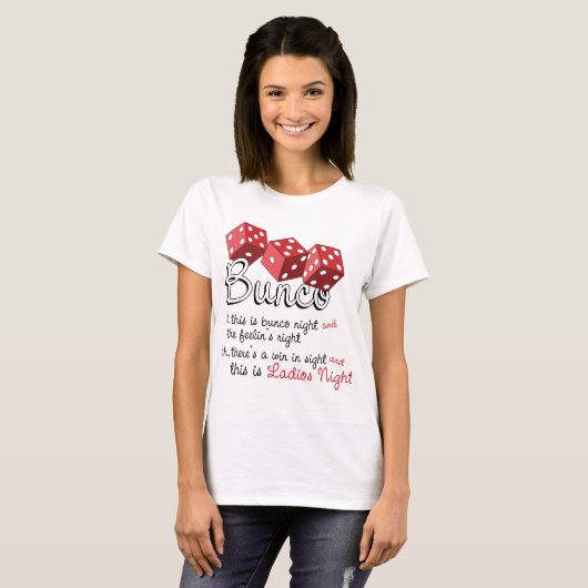 T-shirt Jeu de dés Bunco (Devant entier)