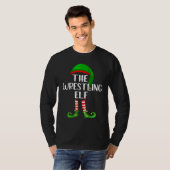 T-shirt Jeu de famille de Noël Le Elf de lutte (Devant entier)