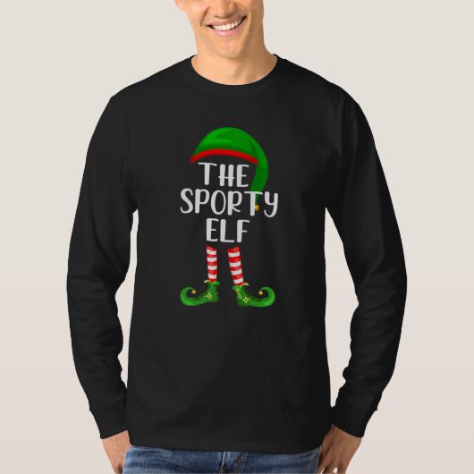 T-shirt Jeu de famille de Noël L'elfe sportif (Devant)