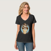 T-shirt Jeu de fentes de crème glacée Cone (Devant entier)