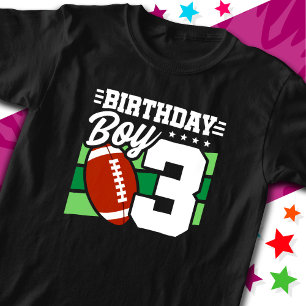 T-shirt Jeu de football 3 ans Thème 3ème anniversaire garç