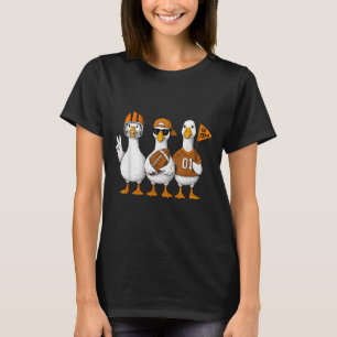 T-shirt Jeu de football drôle de canard d'oie idiote d'aut