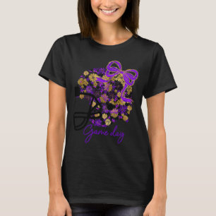 T-shirt Jeu de football floral jour fée équipe Srit violet