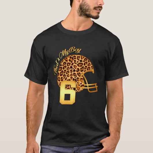 T-shirt Jeu de football Maman Grand-mère Leopard #6 pour l (Devant)