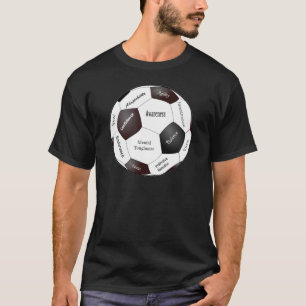 T-shirt Jeu De Football Motivationnel, Mots Sportifs