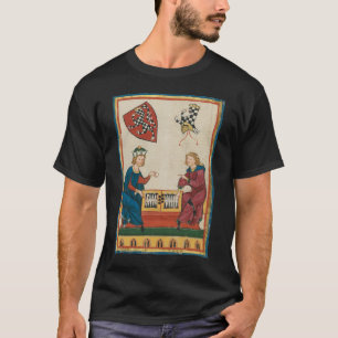 T-shirt Jeu de jacquet, Art médiéval du XIVe siècle