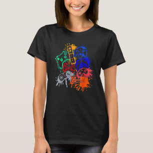 T-shirt Jeu de jeu vidéo contrôleur de jeu de couleurs Spl