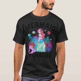 T-shirt Jeu de jumelage de la famille mignonne de sirène