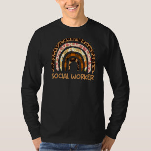 T-shirt Jeu de léopard de carrière arc-en-ciel Je suis tra