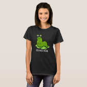 T-shirt Jeu de luge Funny Sluggish Slug Pun Dark BG (Devant entier)