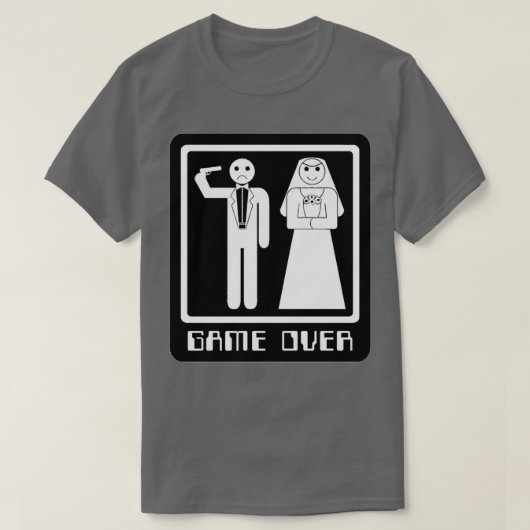 T-shirt Jeu de mariage drôle terminé 2 (Design devant)