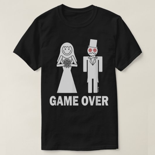 T-shirt Jeu de mariée sur le mariage drôle (Design devant)