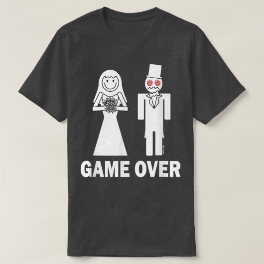 T-shirt Jeu de mariée sur le mariage drôle 77 (Design devant)