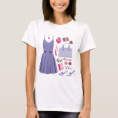 T-shirt Jeu de mode violet (Devant)