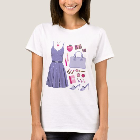 T-shirt Jeu de mode violet (Devant)