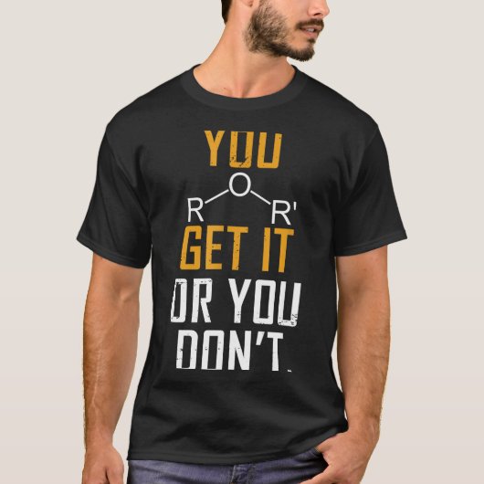 T-shirt Jeu de mots de chimie - Éther l'avez-vous ou pas - (Devant)