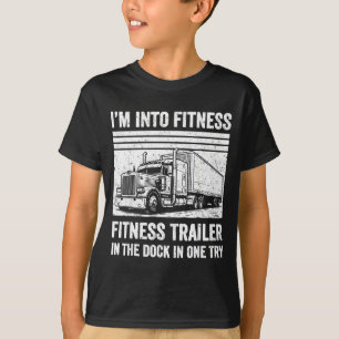 T-shirt Jeu de mots drôle de camionneur fitness remorque e