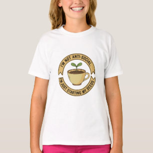 T-shirt Jeu de mots drôle pour un introverti qui jardine -