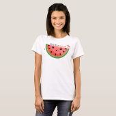 T-shirt Jeu de mots mignon sur la pastèque, un dans un mel (Devant entier)