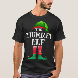 T-shirt Jeu de Noël de la famille de l'Elfe du batteur Py