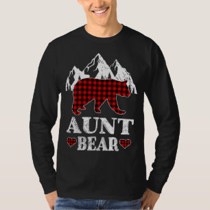T-shirt Jeu de Noël de la tante Bear Red Plaid Buffalo