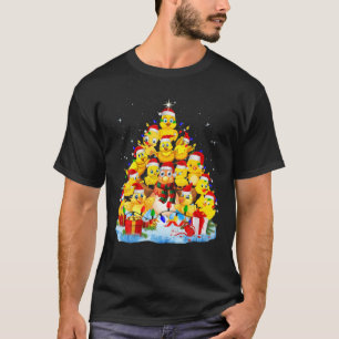 T-shirt Jeu de Noël de poulets Lumières Drôle Noël de
