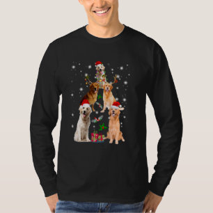 T-shirt Jeu de Noël Golden Retriever Tree Xmas Chien Da