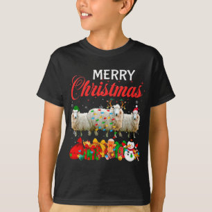 T-shirt Jeu de Noël Joueur des moutons Joueur des sapins J
