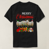 T-shirt Jeu de Noël Joueur des moutons Joueur des sapins J (Design devant)