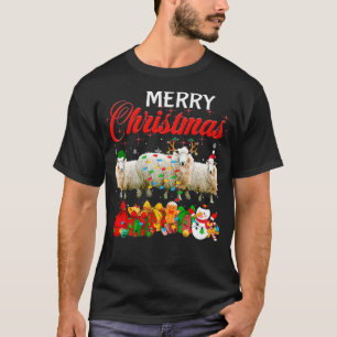 T-shirt Jeu de Noël Joueur des moutons Joueur des sapins J
